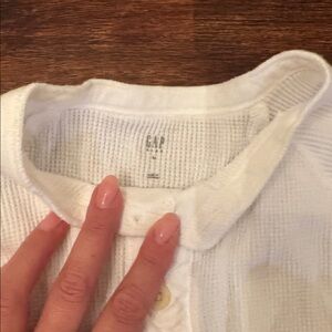 GAP Ivory Textured Knit Top